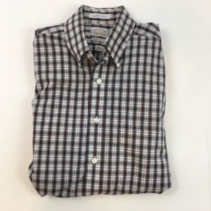 Eagle Regular Fit Black & White Plaid Dress Shirt